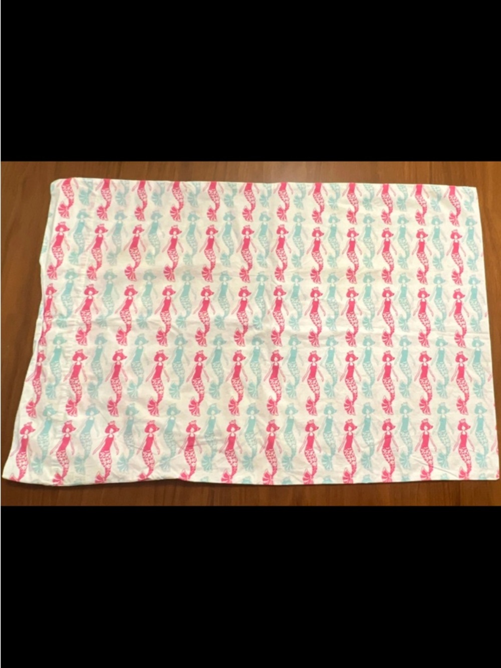 Pottery Barn Kids Standard 100% Cotton Pillowcase Mermaid Novelty Print Bedroom
